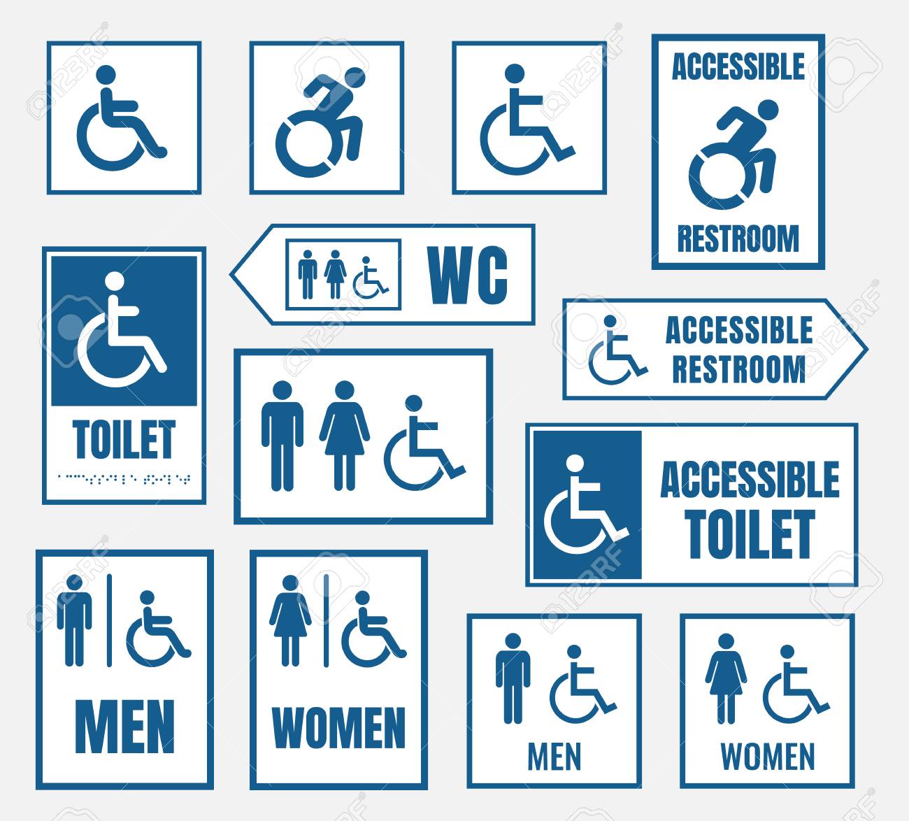 accessibility Rest room banner designs